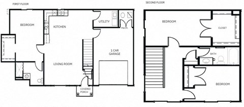 Floor plan for 3 beds, 2 baths, 1549 sqft